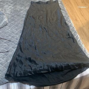 Satin black skirt size 2